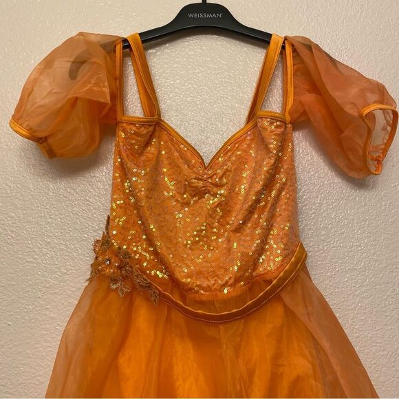 Weissman dance ballet tutu costume orange Your Hand Is Safe In Mine 16920 SA adl - Picture 3 of 11